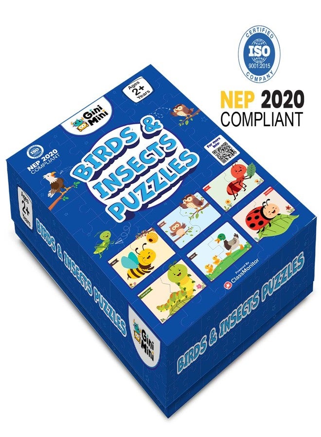 GiniMini Birds & Insects Puzzle for Kids 2 3 4 5 Years | Educational 2 Piece Puzzle for Memory & Motor Skills | Return & Birthday Gifts for Boys & Girls - Image 5